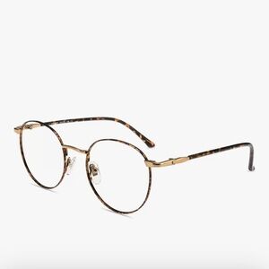 READING GLASSES - Blue Light Blocking +1.50x – Leopard Retro Round – NWT